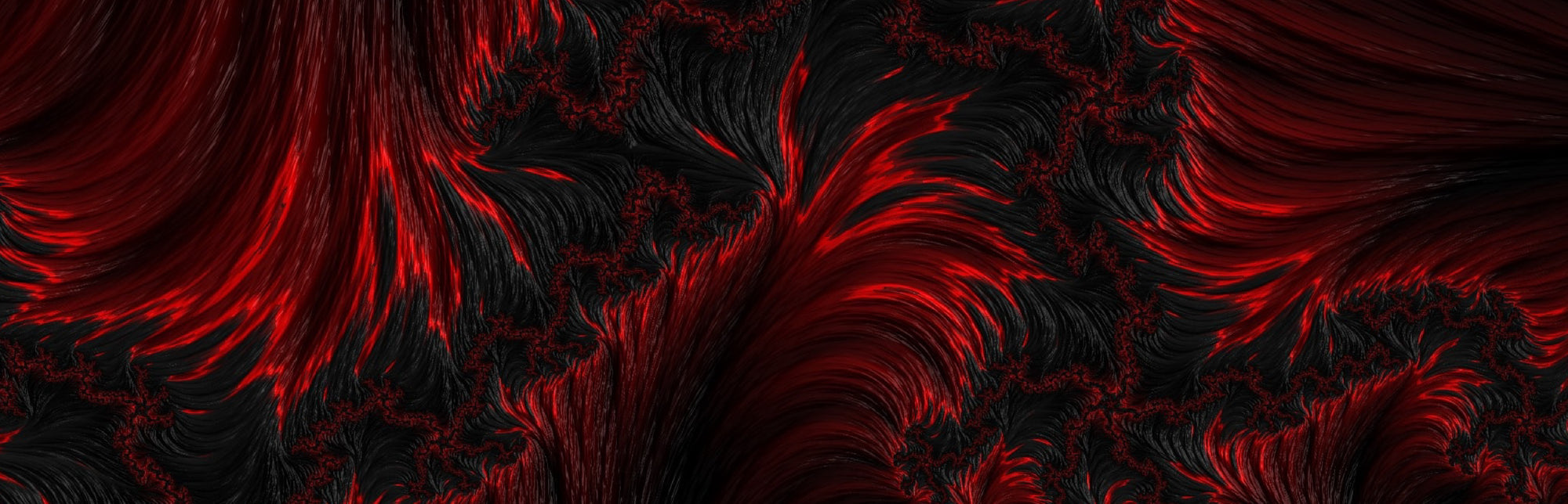 Schimmernde Oberfläche in Schwarz-Rot